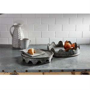 Scallop Pedestals by Mud Pie - 2 Sizes - Sold Separately