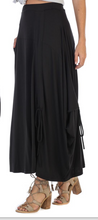 Load image into Gallery viewer, Boho Chic Gathered Tie Maxi Skirt - Black
