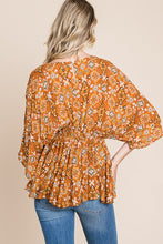 Load image into Gallery viewer, Half Sleeve Aztec Print Top - Camel
