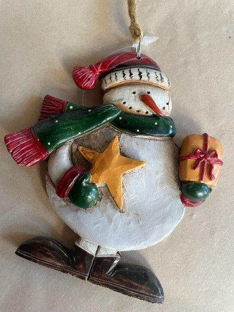 Snowman with Star Ornament