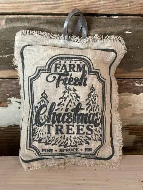 Farm Fresh Christmas Trees Pillow Ornament