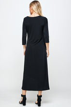 Load image into Gallery viewer, Long Slinky Asymmetrical Hem Dress
