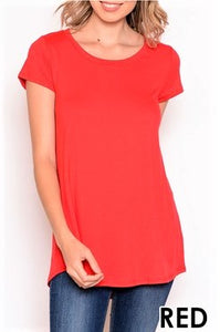 Solid Basic Tee - Red