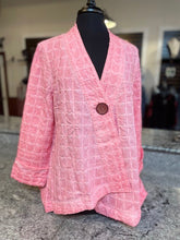 Load image into Gallery viewer, One Button Basket Weave Cardigan - Coral
