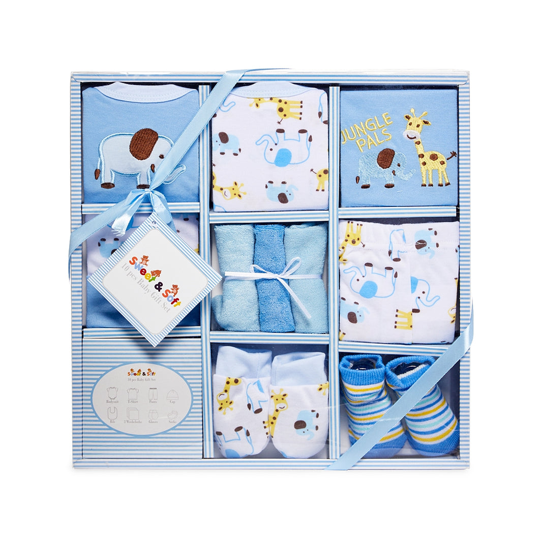 10pc Baby Gift Box Set - Jungle Pals