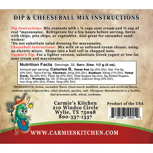 Carmie's Dip & Cheeseball Mix - Country Cucumber