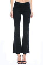 Load image into Gallery viewer, Black Mid Rise Pull-On Flare Jean
