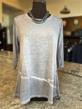 Load image into Gallery viewer, Lunar Dyed 3/4 Sleeve Top - Bluestone
