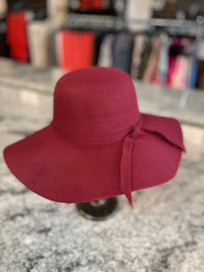 Wine Floppy Felt Fashion Hat