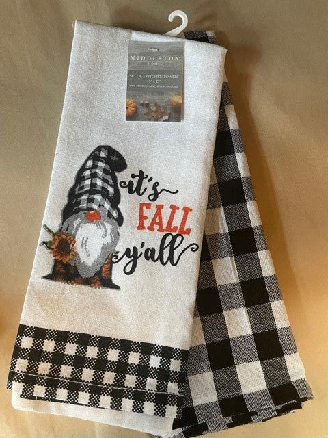 Gnome Fall Kitchen Towel Set